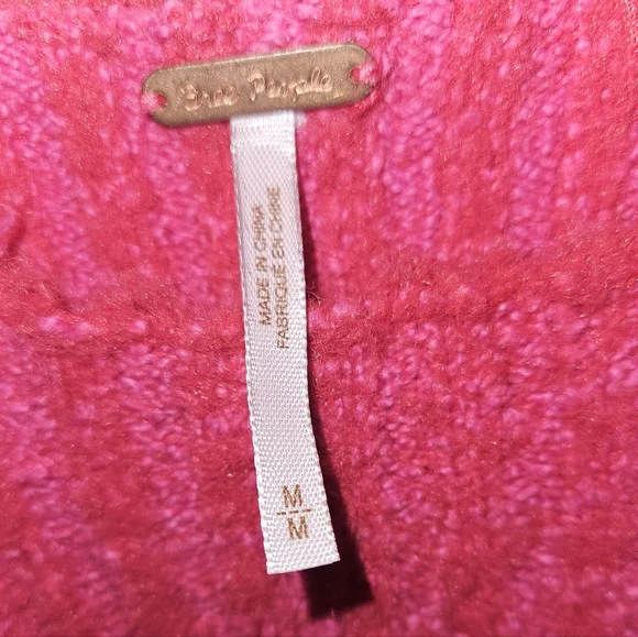 Free People Katie Knit Pullover Sweater, Size M, Pink, GUC - Picture 6 of 8